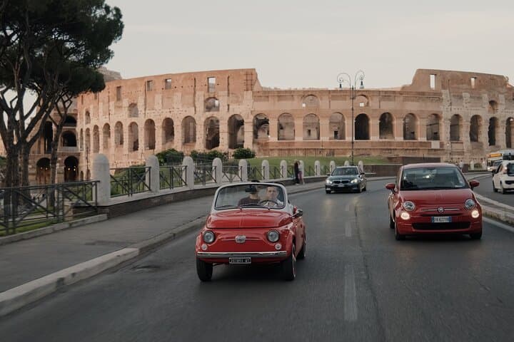 Vintage Fiat 500 Cabriolet: Rome's Highlight Semi Private Tour