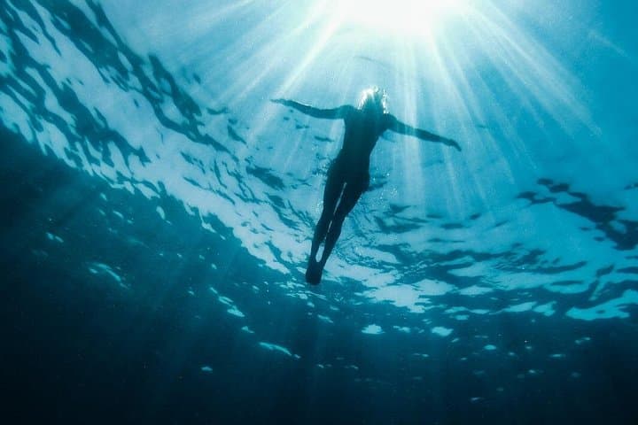 Snorkelling in the clear water of the Amalfi Coast