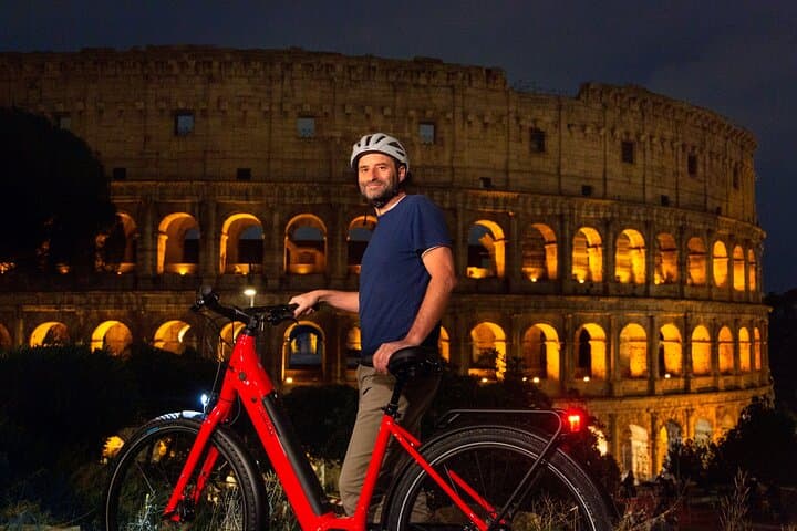 A great view over the Colosseum from a nearby hill