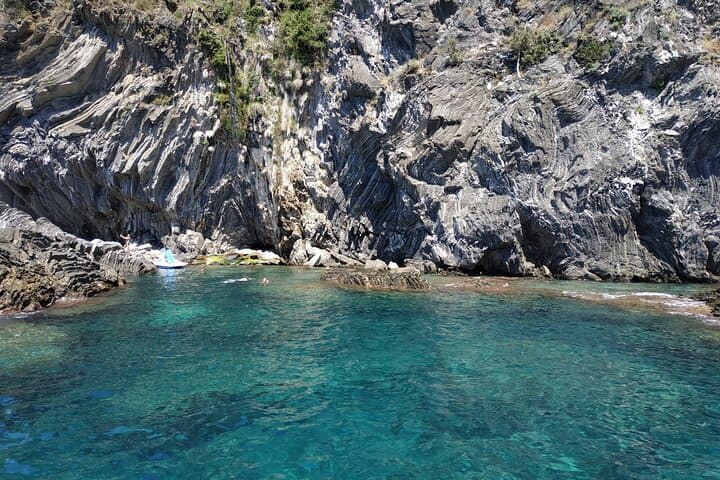 3 Hour shared Cinque Terre tour + Swim Stops at Secluded Beaches!
