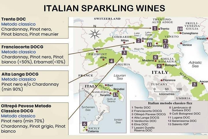 map - Italian sparkling areas