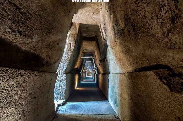 According to legend, the Grotta della Sibilla Cumana was the place where the Sibyl, a mythological figure of the prophetess, offered her prophecies and consulted the gods.