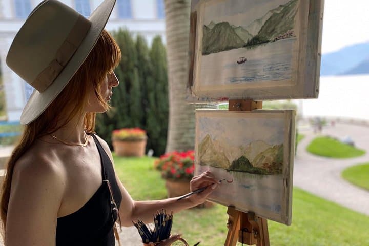 90 minutes, Private painting class on Lake Como shores Bellagio
