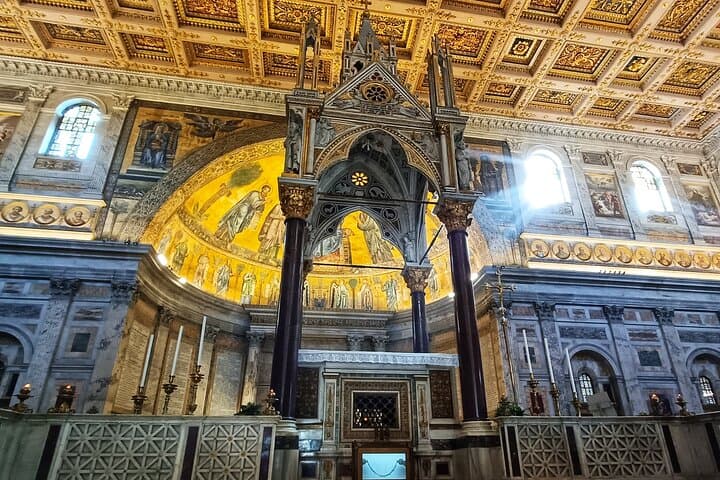 The sacred baldacchino in Saint Paul Outside the Walls Basilica