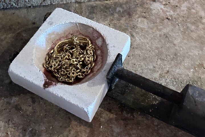 Melting old jewelry