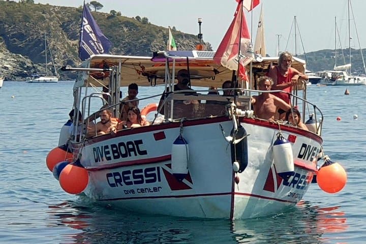 Underwater adventure with sea baptism on the Island of Elba