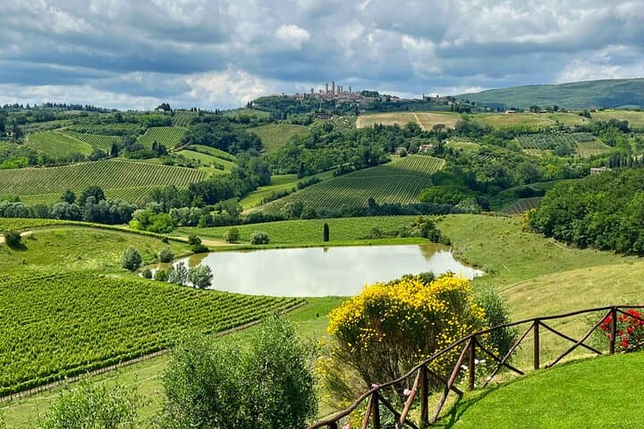 San Gimignano + Lunch&Wine private tour by van from Lucca or Pisa
