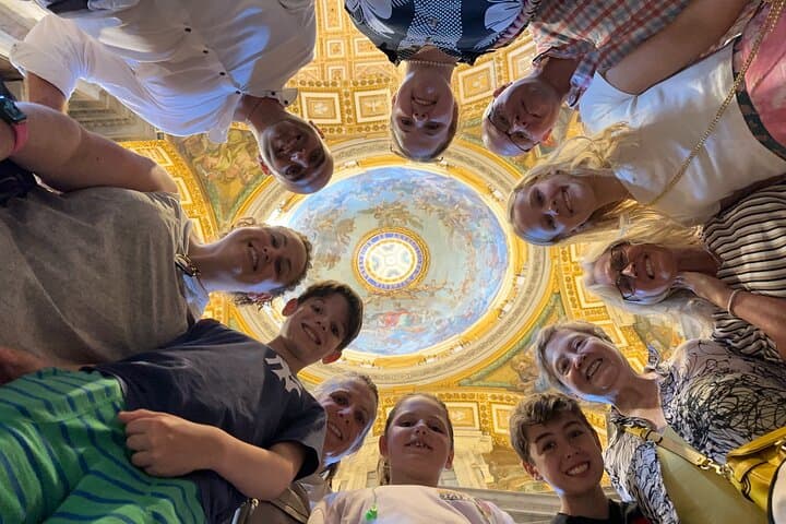 Below the dome in St. Peter's Basilica