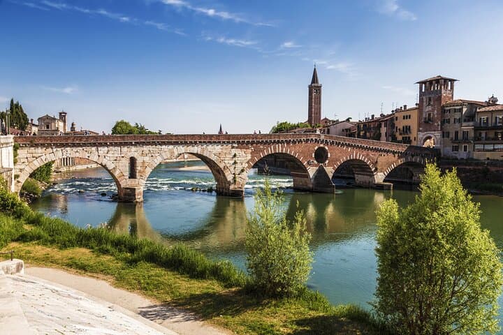 The bridge on the Adige river