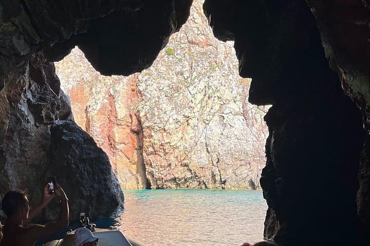 Rubber dinghy tour in Buggerru in southern Sardinia