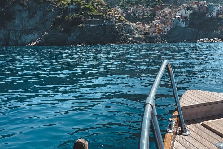 3 Hour shared Cinque Terre tour + Swim Stops at Secluded Beaches!