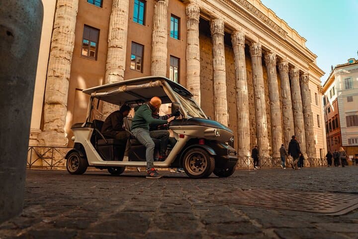 Rome private Golf Cart tour with entry to Colosseum or Catacombs
