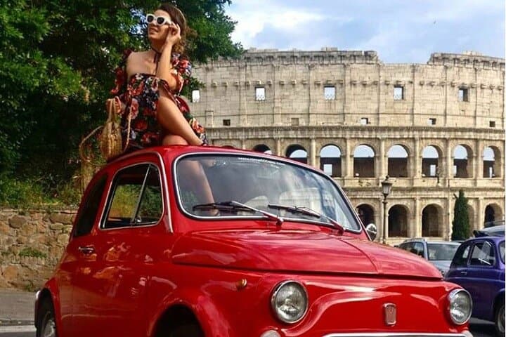 Private: 3 hours panoramic tour of Rome aboard a vintage Fiat 500