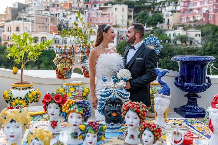 Professional photo shoot around Positano
