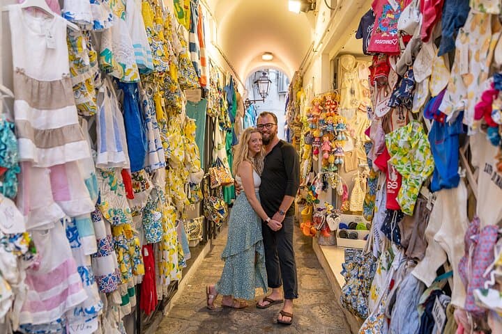 Professional photo shoot around Positano