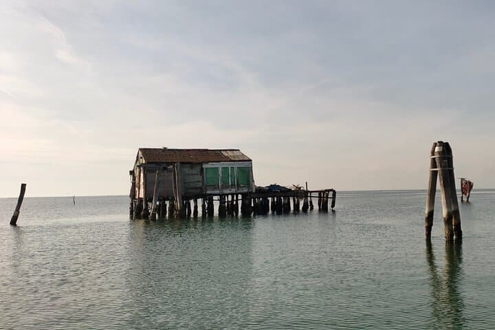 Fishing hut of local fishermen near Pellestrina Island