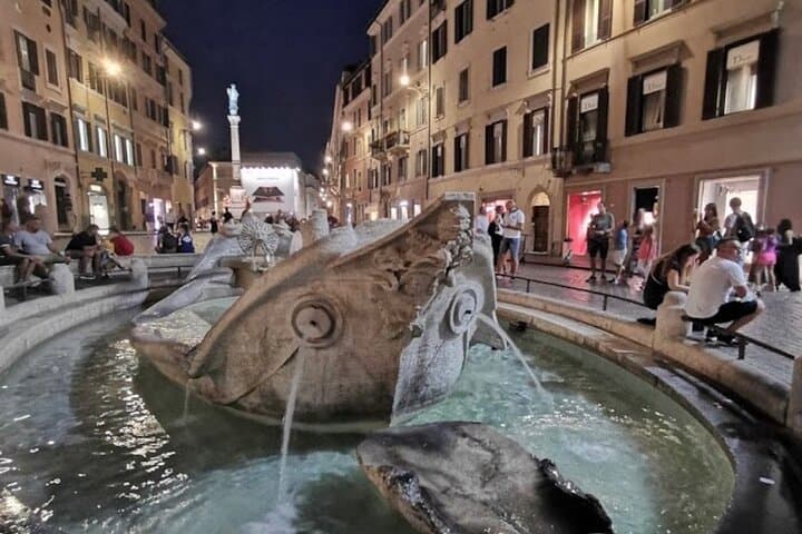 Rome with Golf Cart at Night with Pizza & Ice Cream