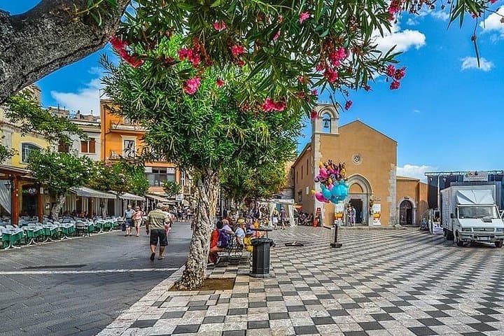 Main square in Taormina city center.