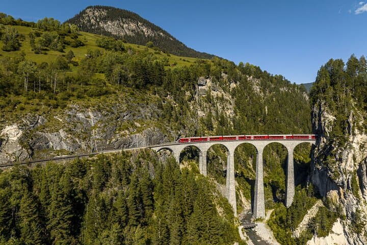 Bernina and Glacier Train Two Routes in One Day from Milan