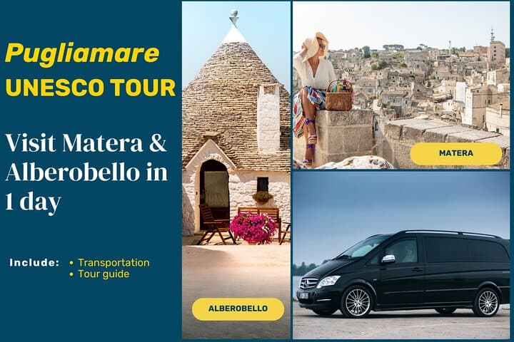 From Bari : Unesco Tour - Guided Tour of Matera and Alberobello