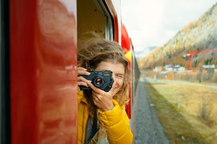 St Moritz & Swiss Alps Day Trip with Bernina Red Train from Milan