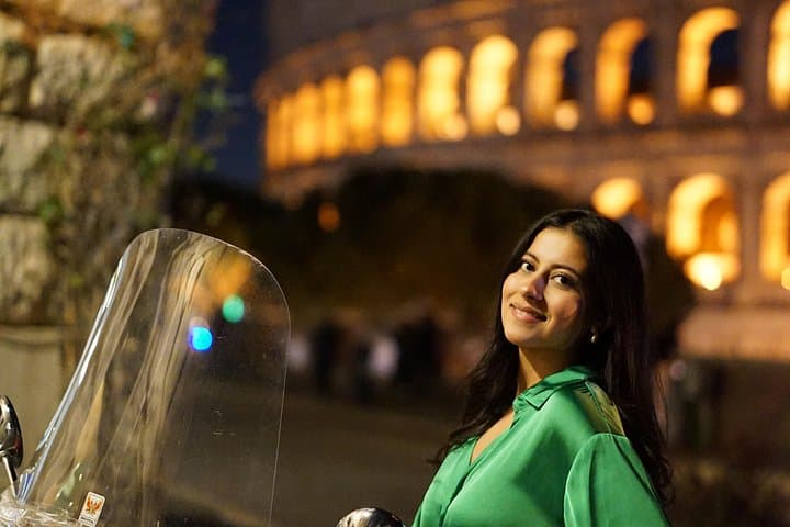 Explore Night Life in Rome with Vintage Vespa