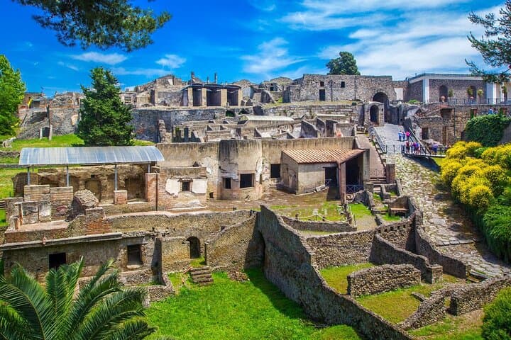 From Pompeii: Day Tour of Pompeii and Vesuvius with Bus Transfer