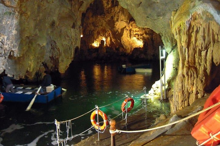Visit to the Emerald Grotto with picnic in an olive grove.