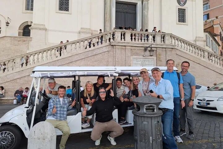 Rome Private Half-Day Tour with Option Golf Cart or Classic eFiat