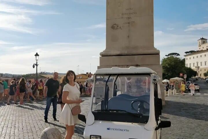 Rome Private Half-Day Tour with Option Golf Cart or Classic eFiat