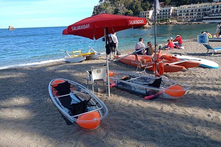 Transparent Kayak Tour Taormina Isola Bella