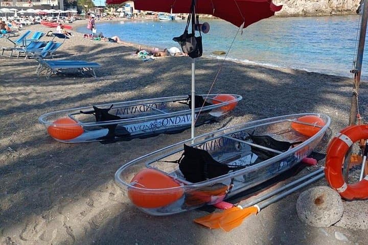 Transparent Kayak Tour Taormina Isola Bella