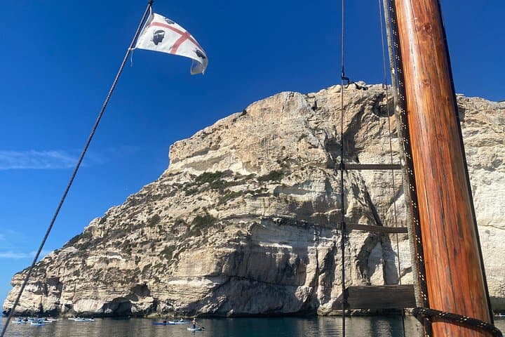 Cagliari Boat Tour with Classic Gozzo in the Gulf of Cagliari