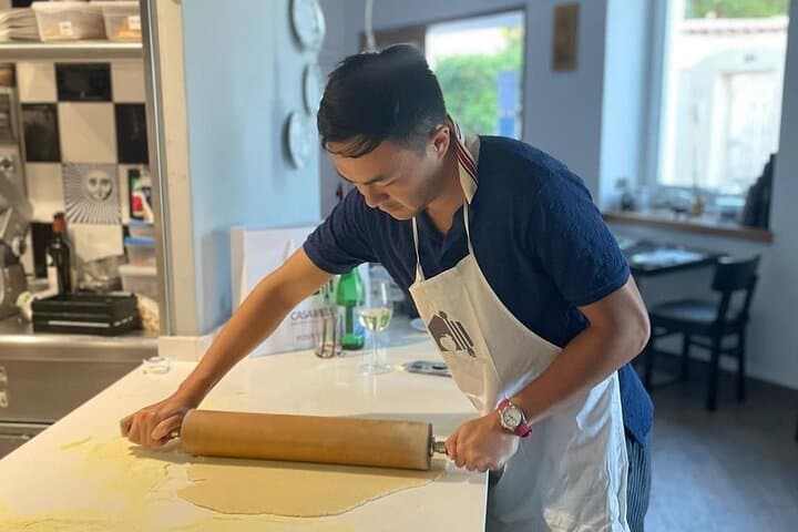 Positano Small Group Pasta Making Class, Dessert and Wine