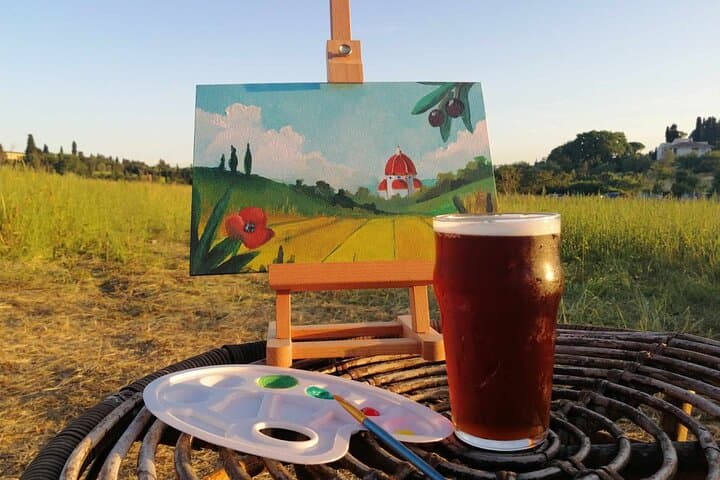Paint And Drink Florentine Hills Art at La Birr'aia in Marignolle