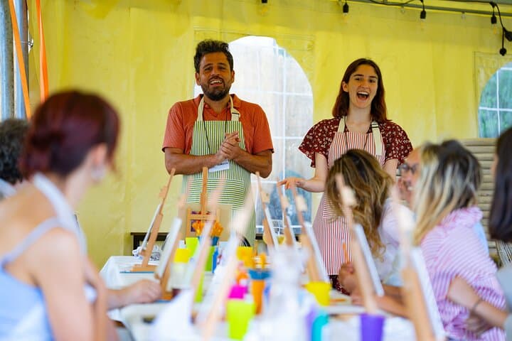 Paint And Drink Florentine Hills Art at La Birr'aia in Marignolle