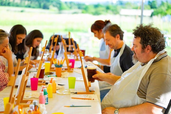 Paint And Drink Florentine Hills Art at La Birr'aia in Marignolle