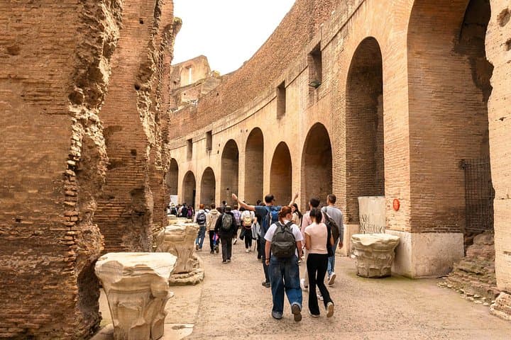 Follow your guide and explore the 1st and 2nd level of the Colosseum alongside our expert guide