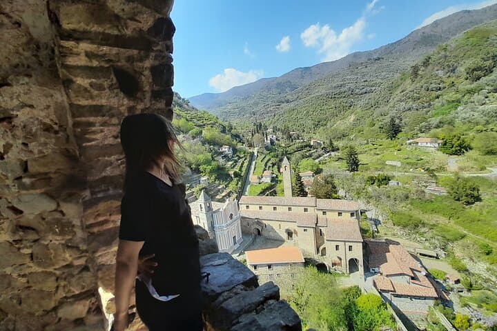 The beautiful view of the church of Santa Caterina in Ceriana