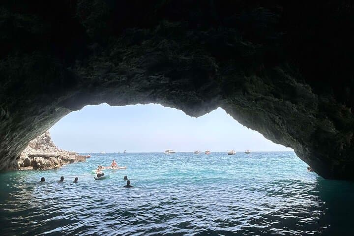 Amalfi: Kayak-Snorkeling to Pandora Cave Hidden Beach & Aperitif