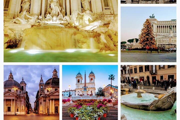 Emblematic squares and fountains of Rome.