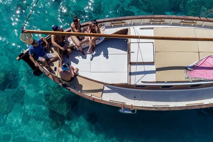 Cagliari Boat Tour with Classic Gozzo in the Gulf of Cagliari