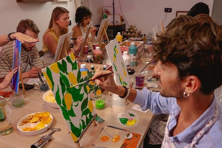 Group painting session