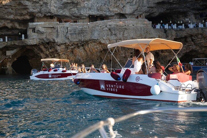 Luxury Shared Boat Tour in Polignano a Mare with Local Aperitif