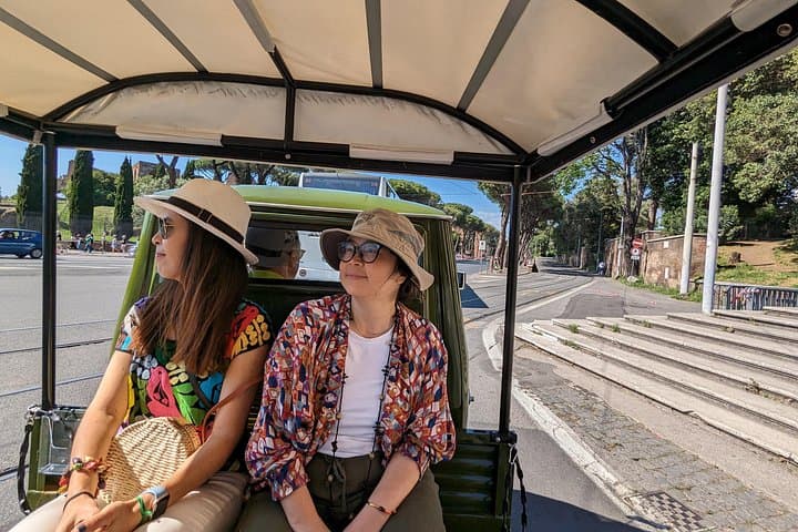 Private Tour Piaggio Ape Car Appia Antica & Food Tour