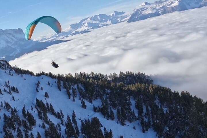 Flight above the clouds