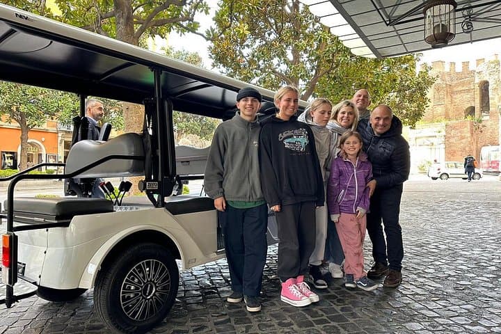 Rome in a Golf Cart Shared tour of Catacomb Ancient Appian