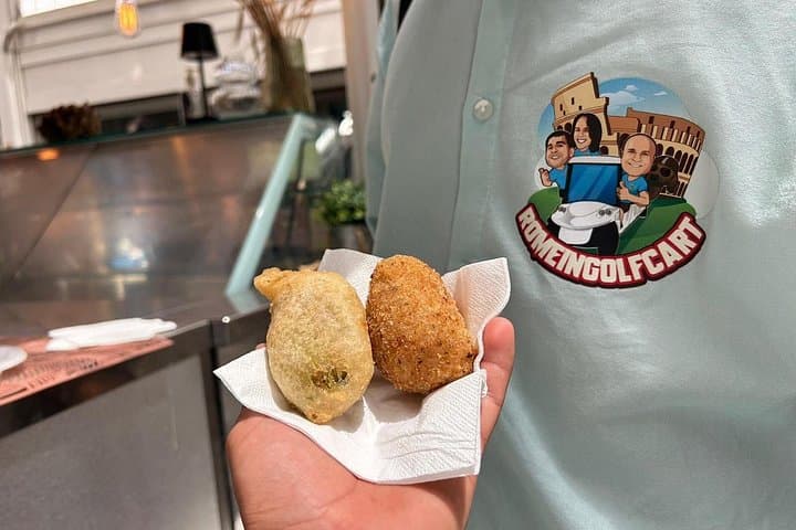 Lip smacking Rome Food Tour Experience in a Golf cart