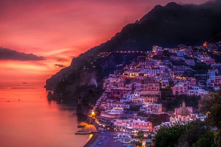 From Positano: Sunset Private Boat Tour along the Amalfi Coast