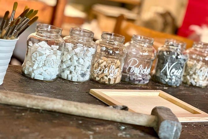 Exclusive Private Mosaic Art Experience with marble tiles